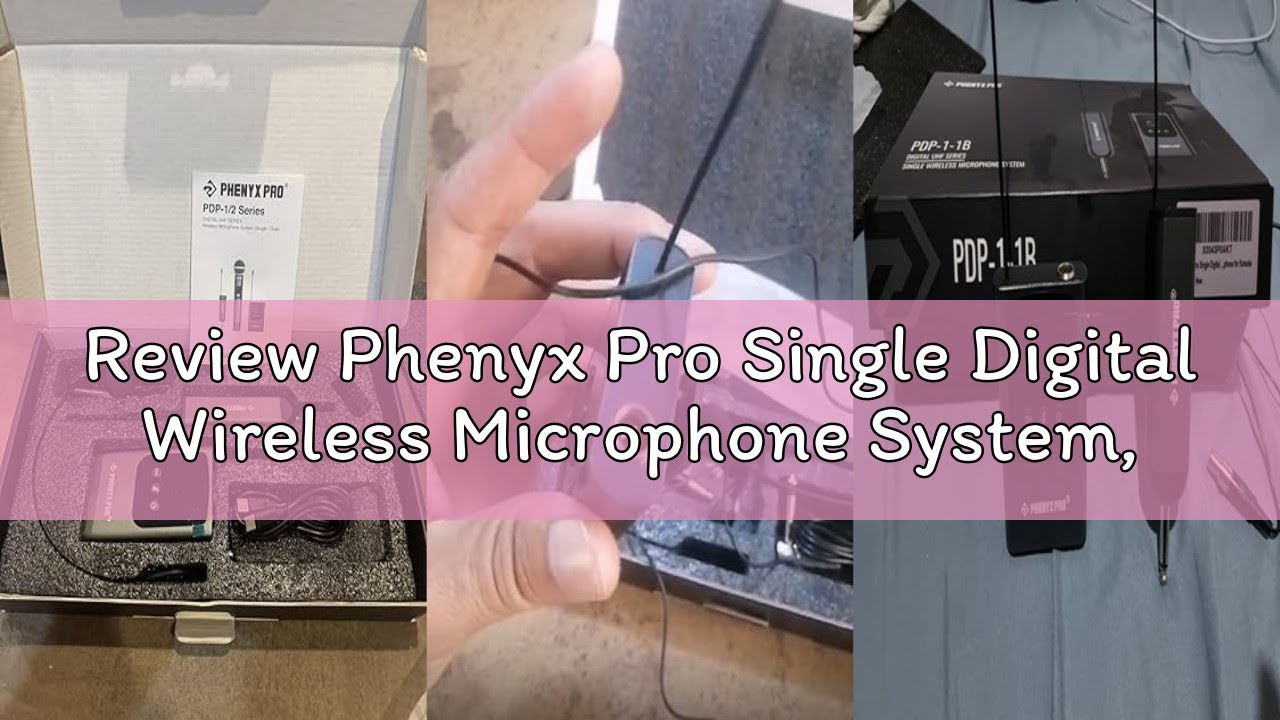 Review Phenyx Pro Single Digital Wireless Microphone System, w/Mini Receiver, Bodypack Transmitter,1