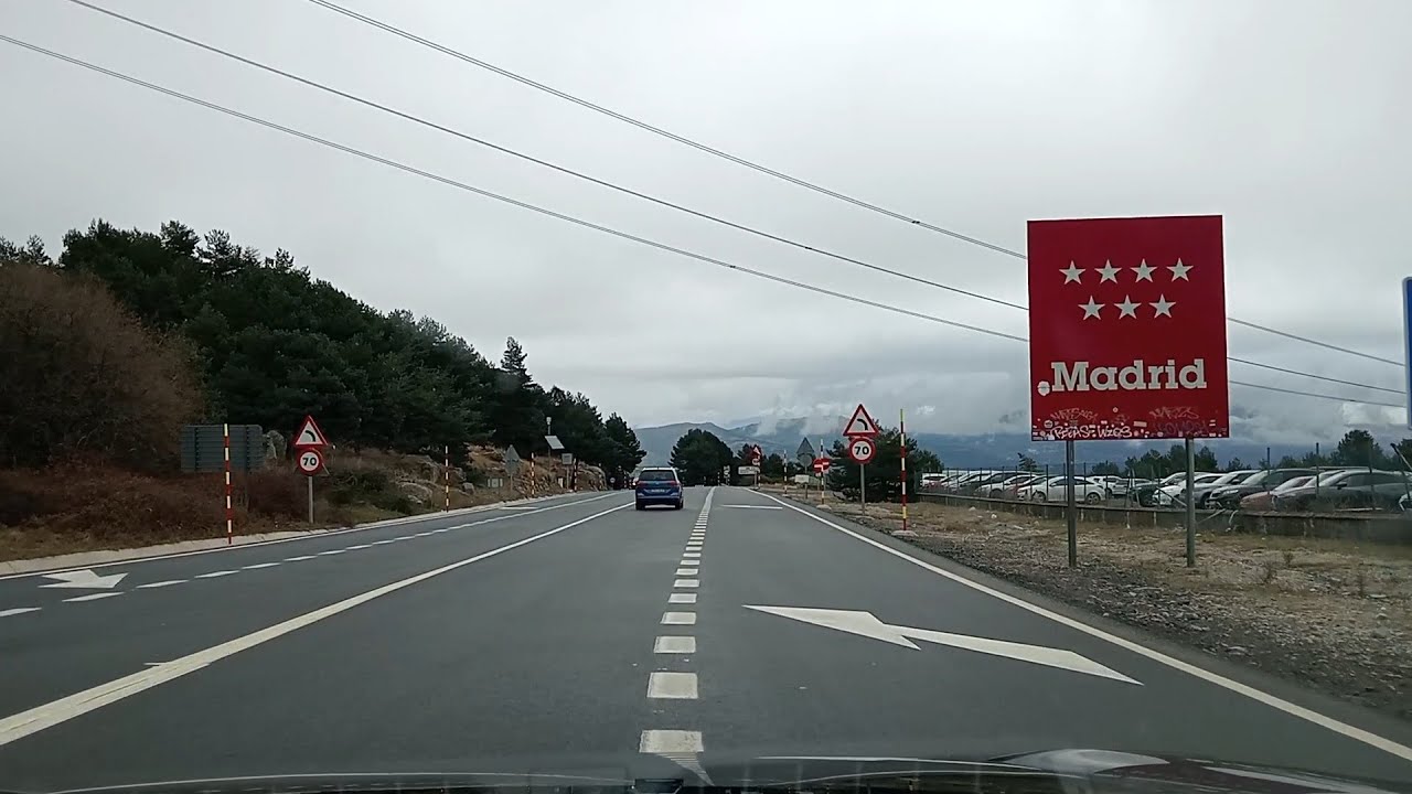 Въезд в Мадрид через перевал Гуадаррама (платные дороги отсутствуют). Шоссе N-6 и автомагистраль ...