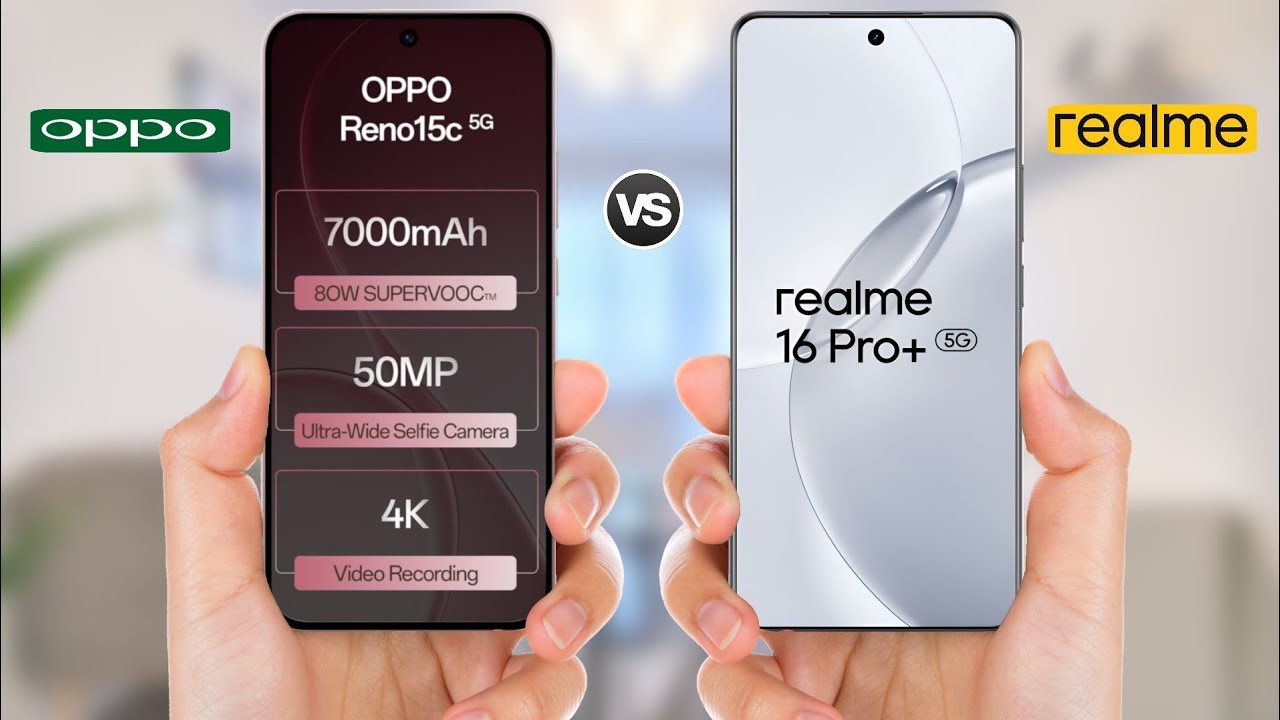 OPPO RENO 15C 5G vs Realme 16 Pro Plus 5G || Full Comparison 