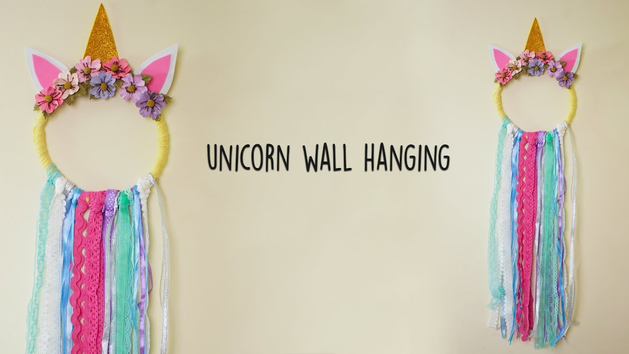 DIY Unicorn Wall Hanging out of Ring !! | DIY Room Decor