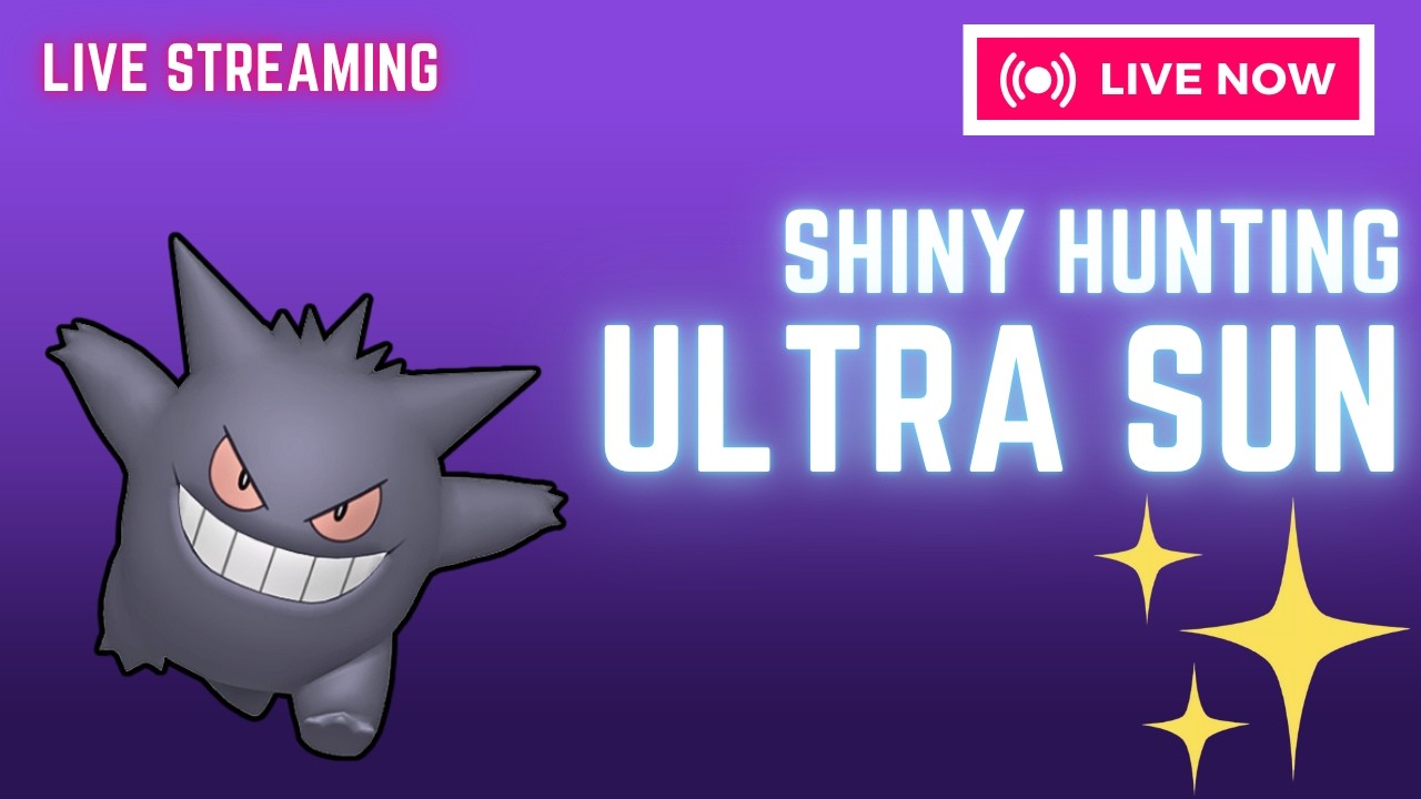 🔴 LIVE: 1% Gengar SOS Ultra Sun + Shiny Colosseum Shadow Quilava!