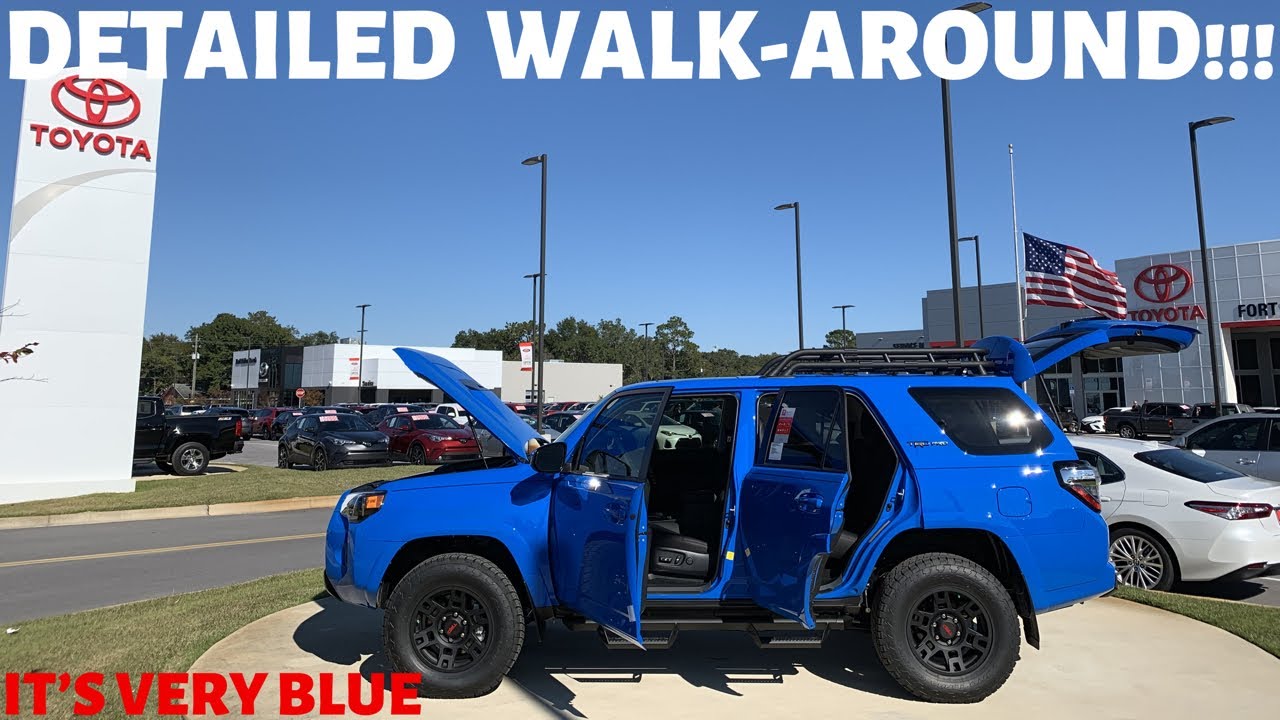 2019 VOODOO BLUE TOYOTA 4RUNNER TRD PRO DETAILED WALK AROUND / REVIEW