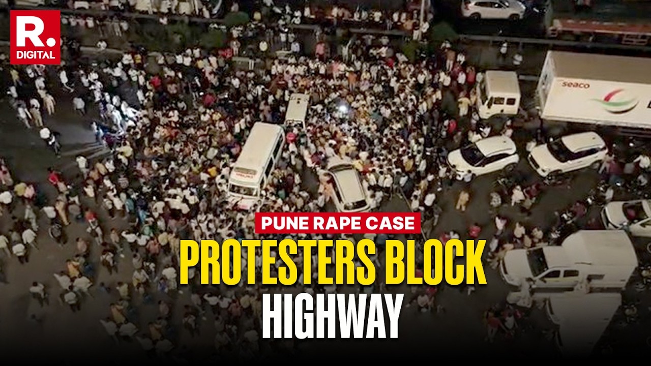 PUNE STANDS STILL: Highway Blocked as Thousands Protest Brutal Murder of 4-Year-Old