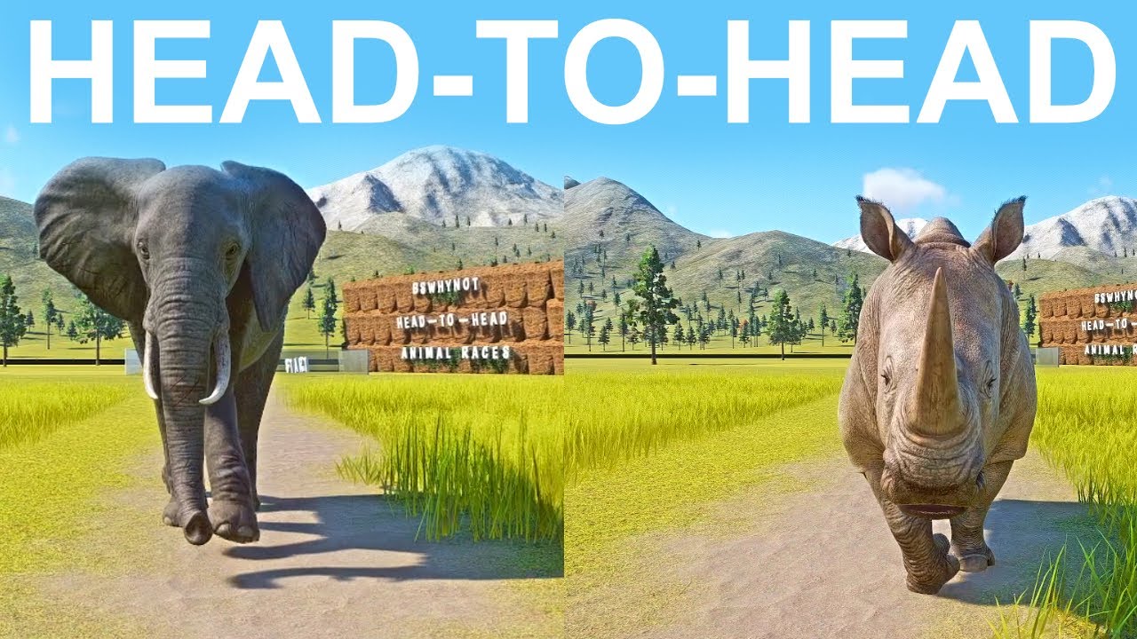Rhinoceros vs Elephant A Head to Head Speed Race in Planet Zoo