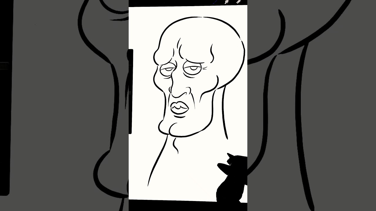 Handsome squidward Drawing | spongebob squarepant - Hypebeast #shorts