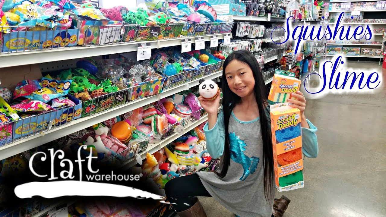 SLIME AND SQUISHIES HEADQUARTER AT THE CRAFT WAREHOUSE ~ KAWAII SQUISHIES VLOG