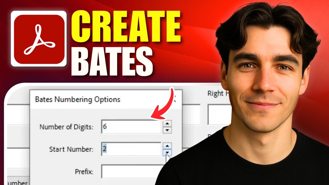 How To Create Bates Numbering In A Fillable PDF Form Using Adobe Acrobat Pro (Tutorial 2026)