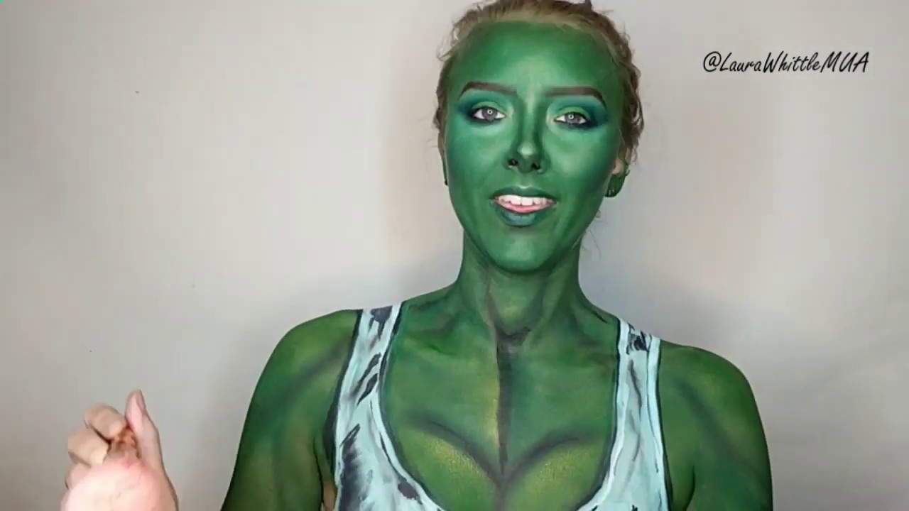 She Hulk Cosplay Makeup/Bodypaint Tutorial
