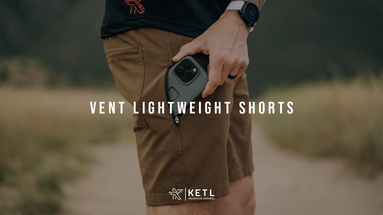 KETL Vent Lightweight Shorts: Summer Hiking & Travel - Ultra-Breathable Airflow Stretch Men's