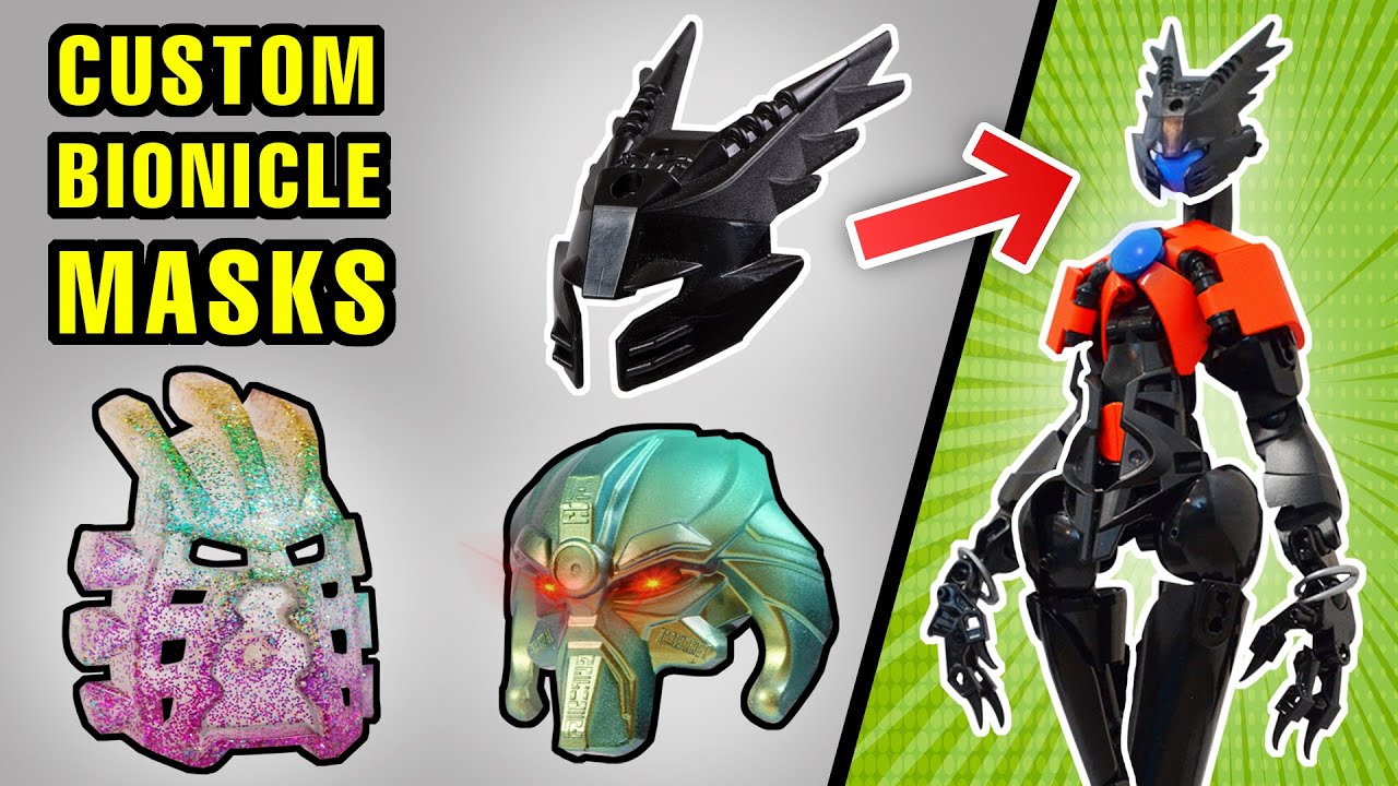 Using CUSTOM BIONICLE MASKS To Build LEGO MOCs