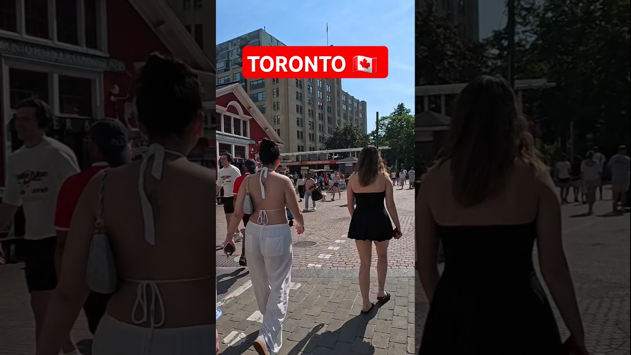 Toronto Waterfront Walking Tour Harbourfront Downtown Toronto Canada 4k