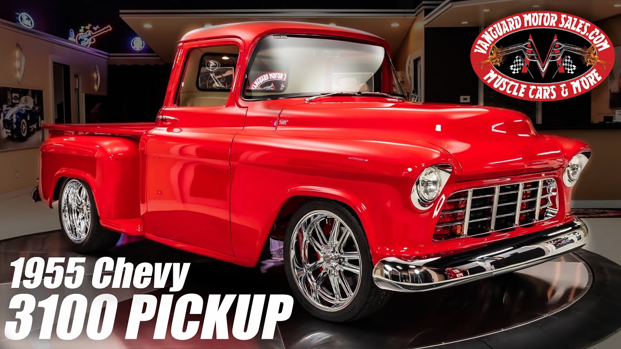1955 Chevrolet 3100 Pickup Restomod For Sale Vanguard Motor Sales #0770