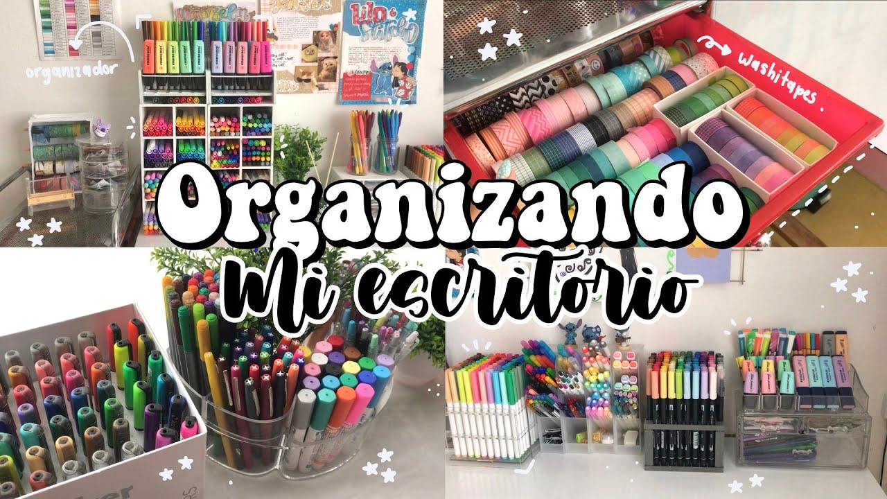 ✨Organizando mi escritorio y Papeleria✨+mini haul 🥰📚📝