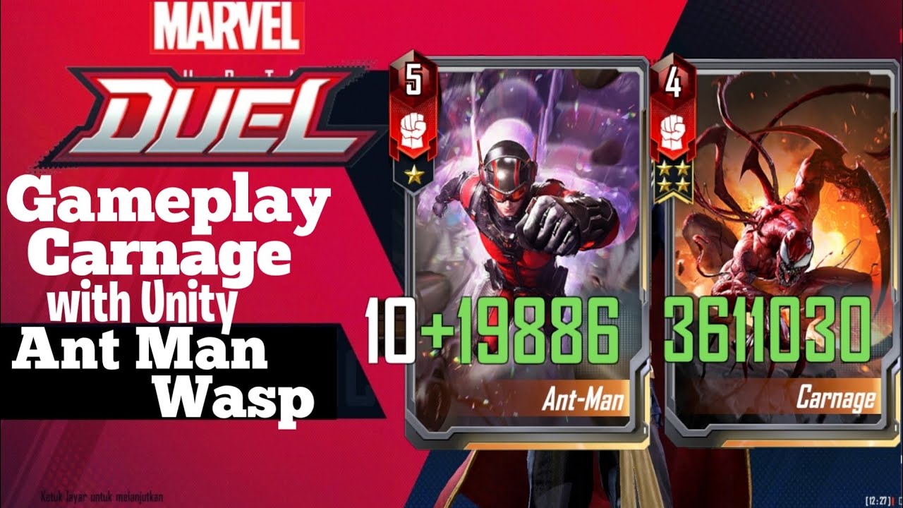 Marvel Duel | Gameplay Carnage with Combo Unity Ant Man Wasp