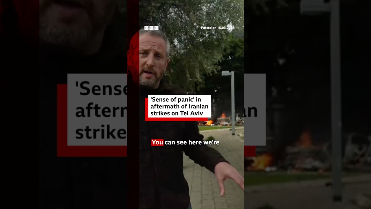 'Sense of panic' in aftermath of Iranian strikes on Tel Aviv. #BBCNews
