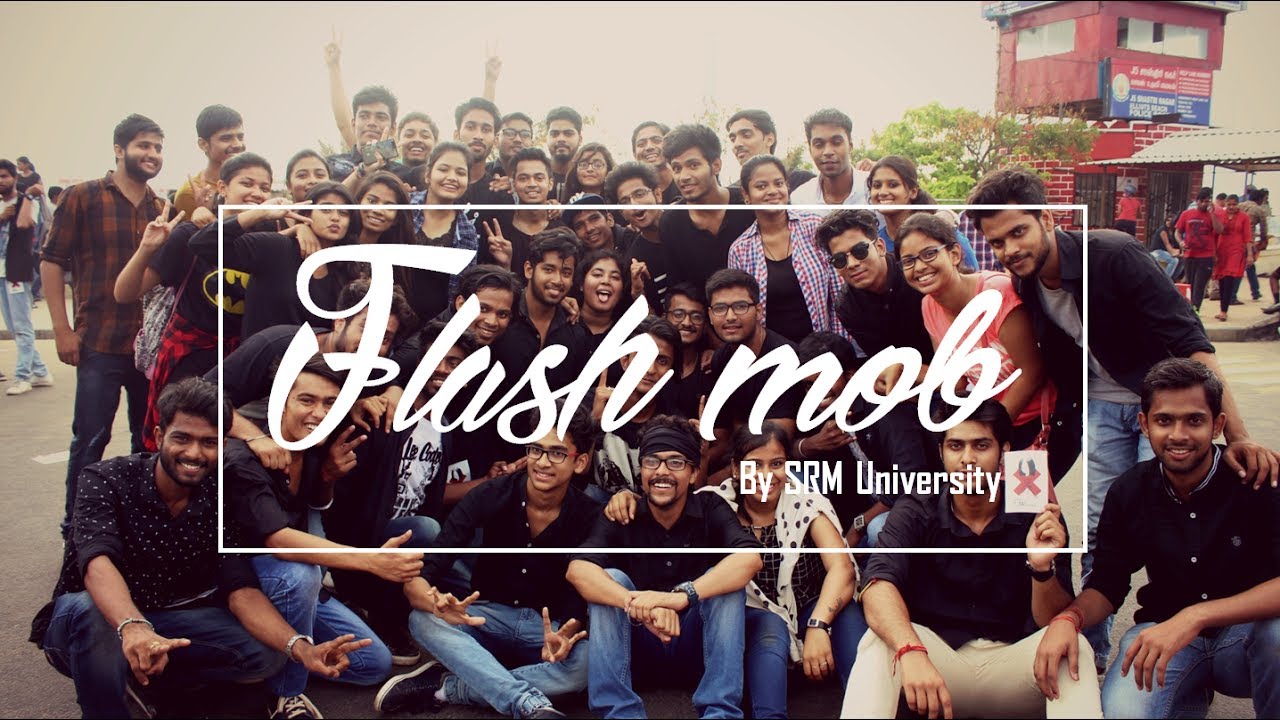 FLASH MOB by SRM UNIVERSITY | 2017 | BESANT NAGAR BEACH | CHENNAI | INDIA