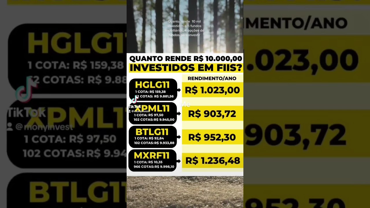 10 mil reais em fundo imobiliário
