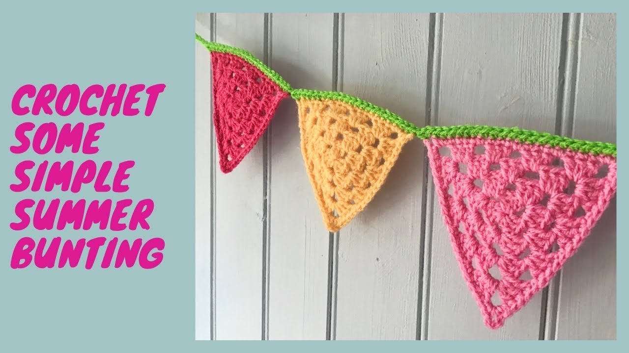 Crochet Granny Stitch Bunting