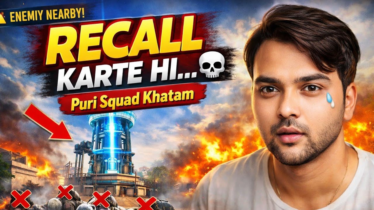 Recall Tower Par Badi Galti 🔥 | PUBG Full Squad Eliminated @SkGamming59 