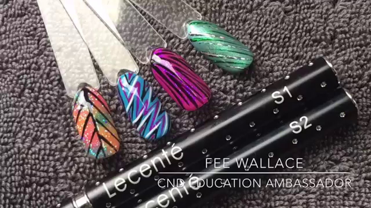 SHELLAC™ Nail Art Tutorial with Lecenté™ Striping Brushes