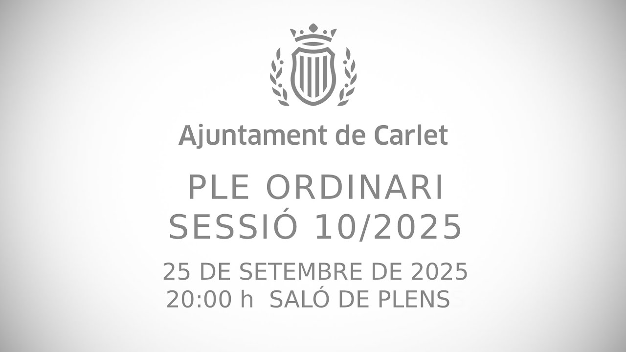 Ple Ordinari Sessió 10/2025