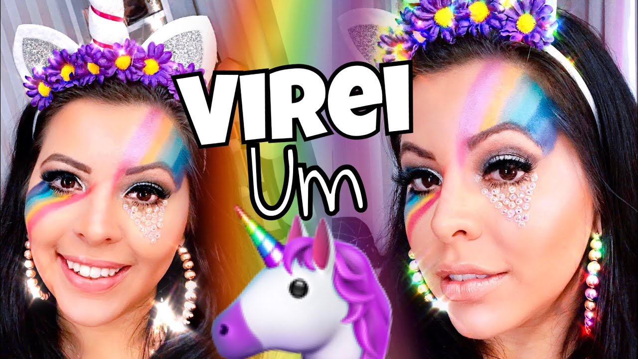 MAKE UNICÓRNIO PARA O CARNAVAL - MAQUIAGEM TEEN