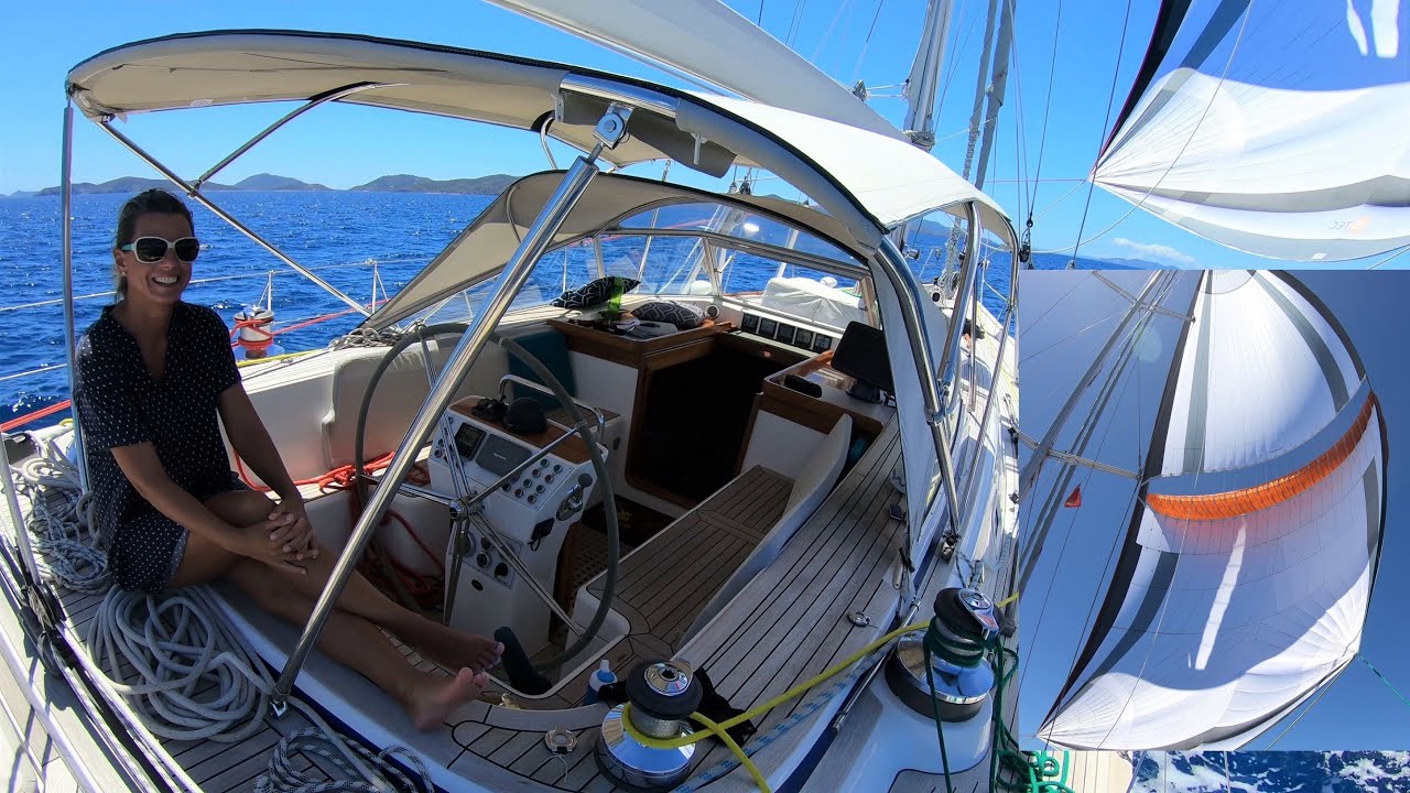 ep67 - Sailing Tortola – Sailing BVI - Parasailor Spinnaker - Hallberg-Rassy 54 Cloudy Bay –Mar 2019