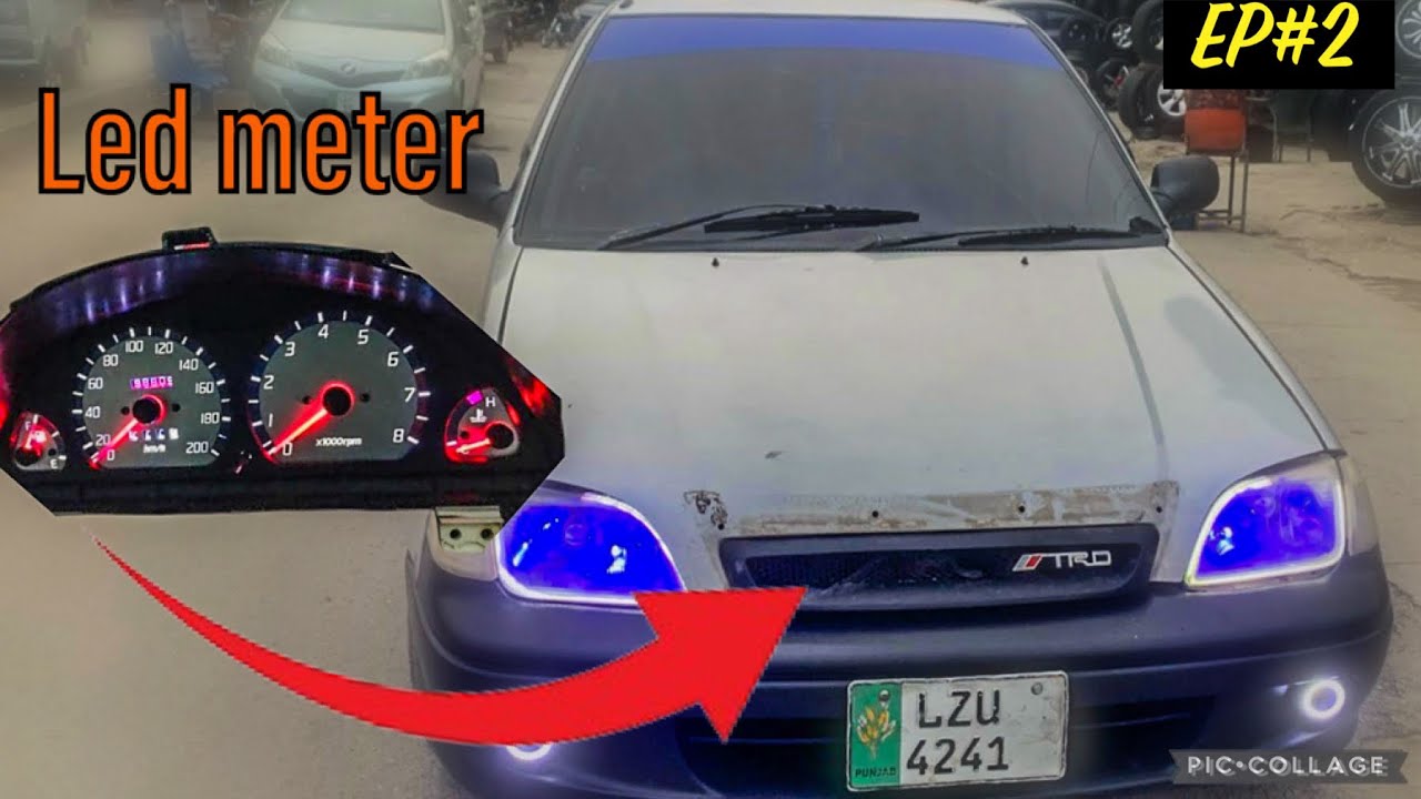 Installed led Meter In Suzuki Cultus(meter modified)