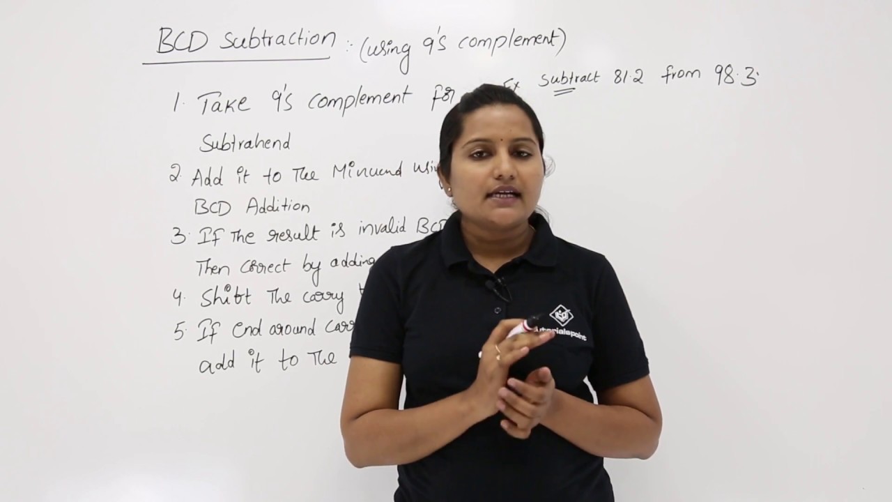 BCD Subtraction using 9’s Complement