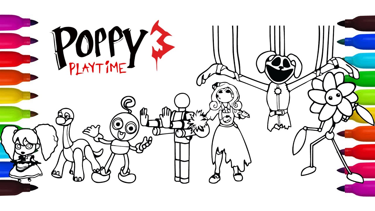 POPPY PLAYTIME CHAPTER 3 COLORING 🎨 | Draw & Color All Characters | CatNap & Friends #AE893