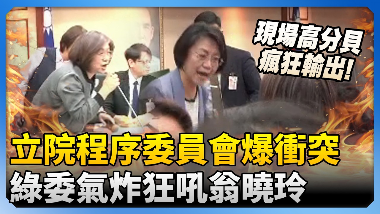 立院程序委員會爆衝突　民進黨立委氣炸狂吼翁曉玲 @ChinaTimes
