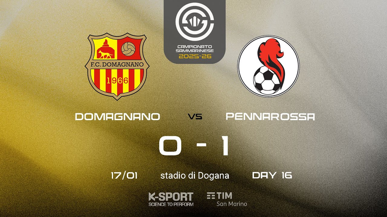 Campionato Sammarinese 2025-26, 16. giornata | HL Domagnano - Pennarossa 1-1