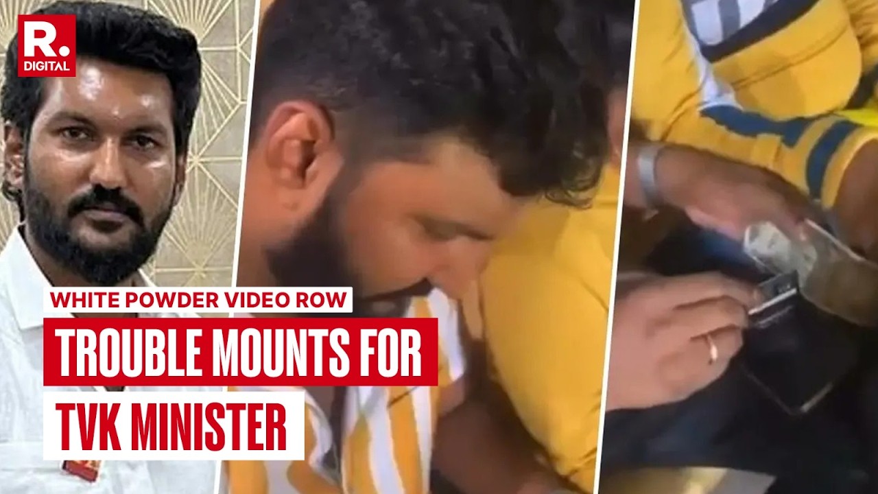 White Powder Video Row: Opposition Demands TVK Minister Sarathkumar's Resignation Over Viral Video