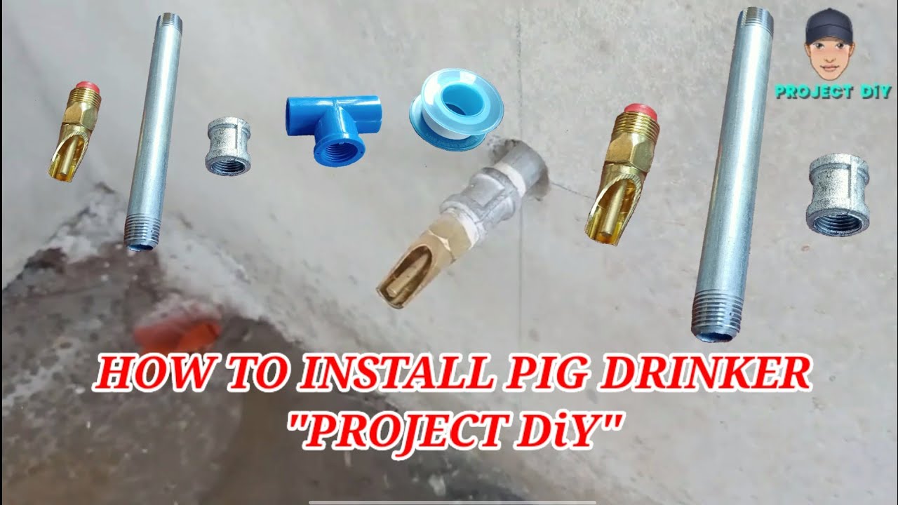 HOW TO INSTALL PIG WATER DRINKER (PROJECT DiY VLOG2)