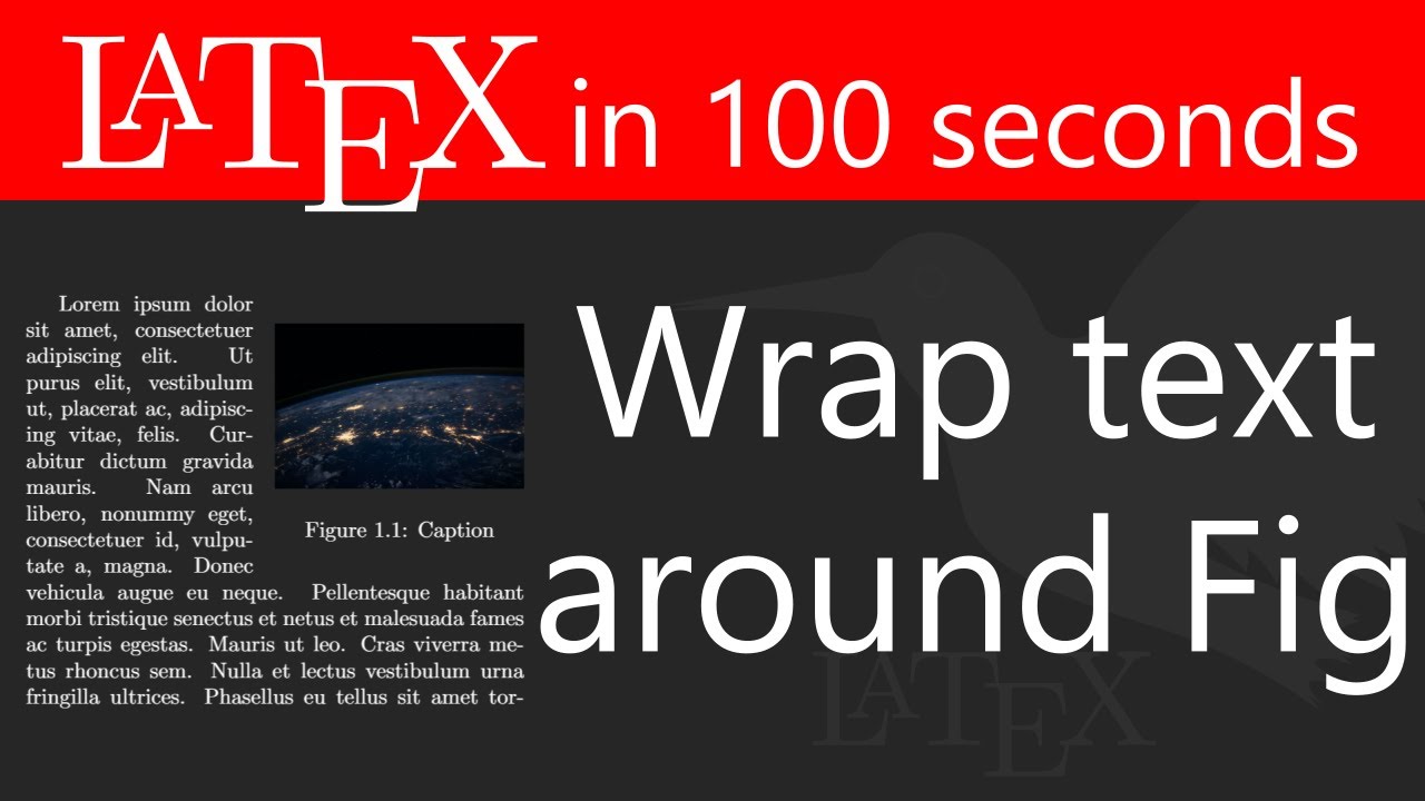 Wrapping text around a Figure - LaTeX in 100 seconds