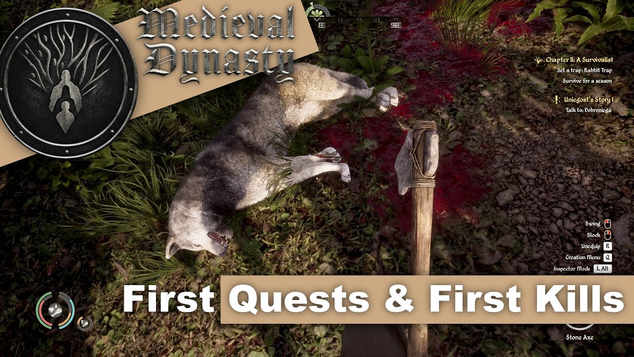 MEDIEVAL DYNASTY – First Real QUEST and First Real KILL! (Valley Map) | LET'S BUILD Ep 02