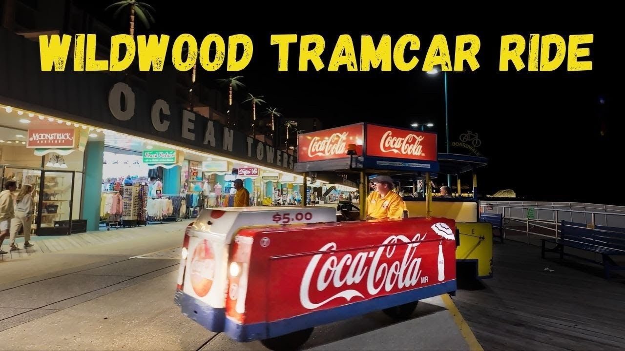 Wildwood TramCar Full Ride at Night | America's Boardwalk - Front Seat Adventure