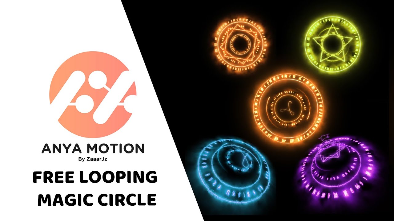 Looping Magic Circle:  Free and Customizable Assets