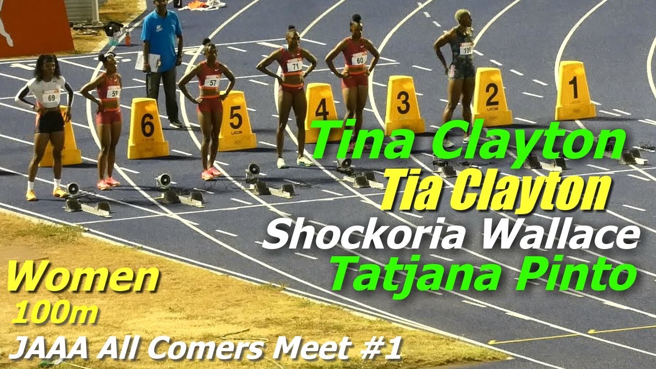 Tina Clayton | Tia Clayton | Shockoria Wallace | Tatjana Pinto | Women 100m | All Comers Meet #1