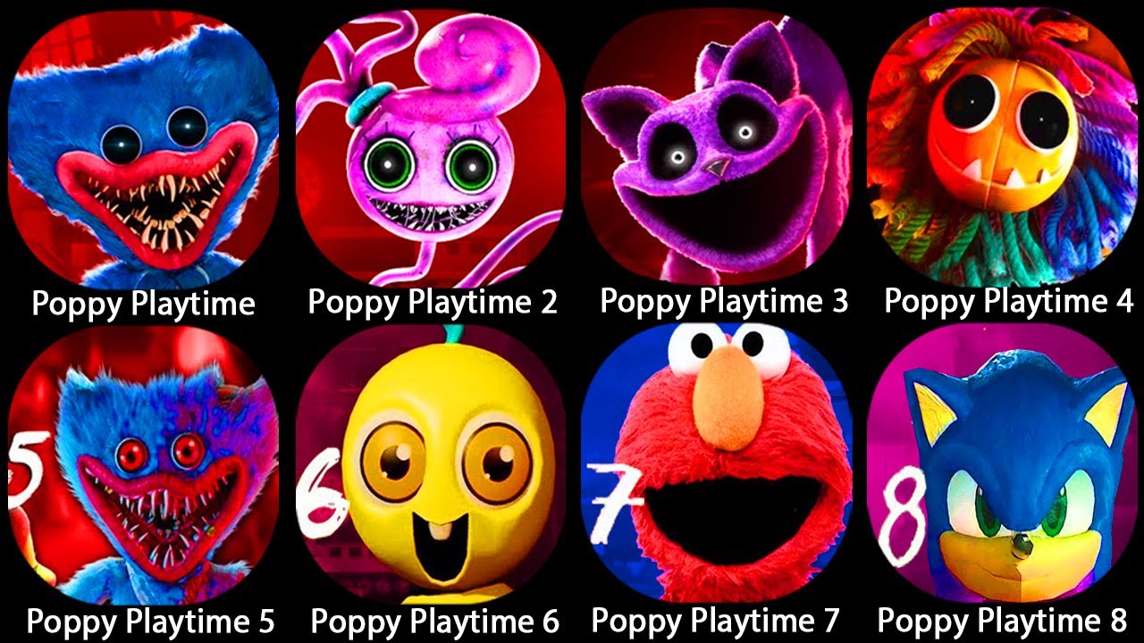 Poppy Playtime Chapter 1,2,3,4,5,6,7,8 Mobile All New Bosses & All Jumpscares Full Gameplay iPad