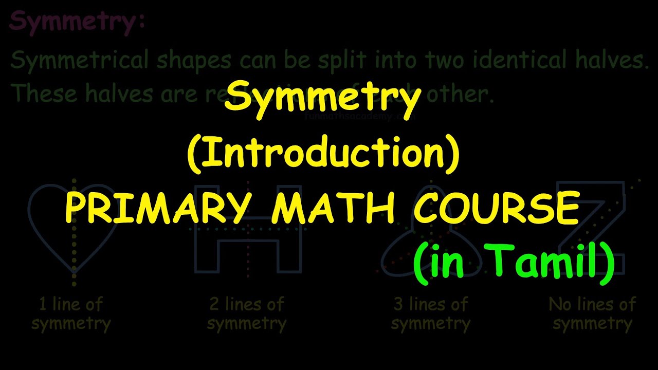 Symmetry Introduction | 2D Shapes | Primary Math course(in Tamil)