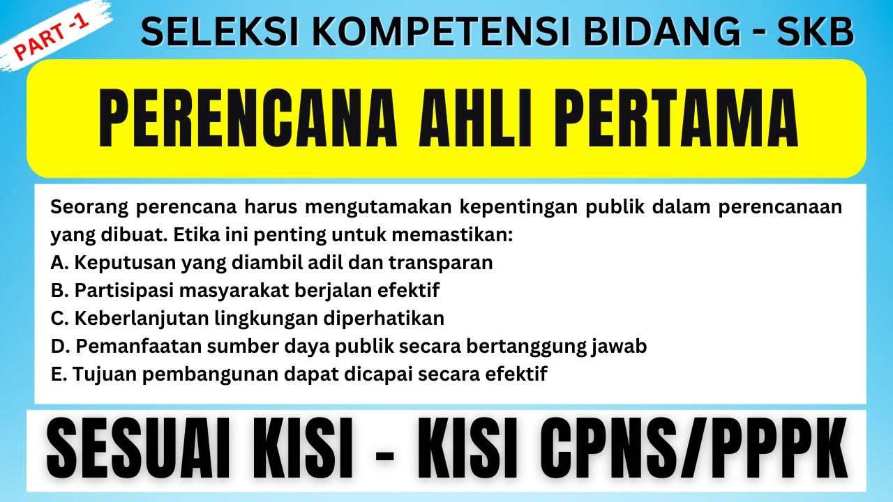 SOAL SKB CPNS/PPPK PERENCANA PART 1