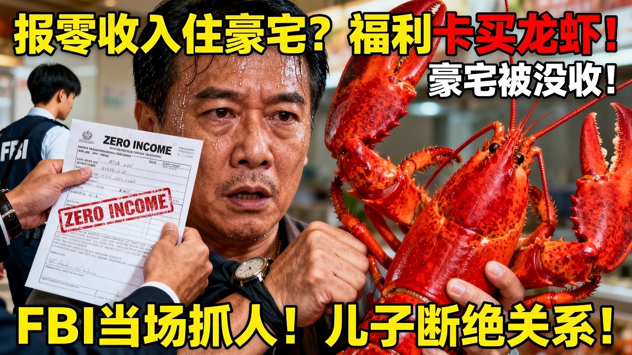 华人火锅店老板20年报零收入却住180万豪宅，FBI抓人时他正用粮食券买龙虾！追缴115万+坐牢4年+没收全部房产+儿子断绝关系！