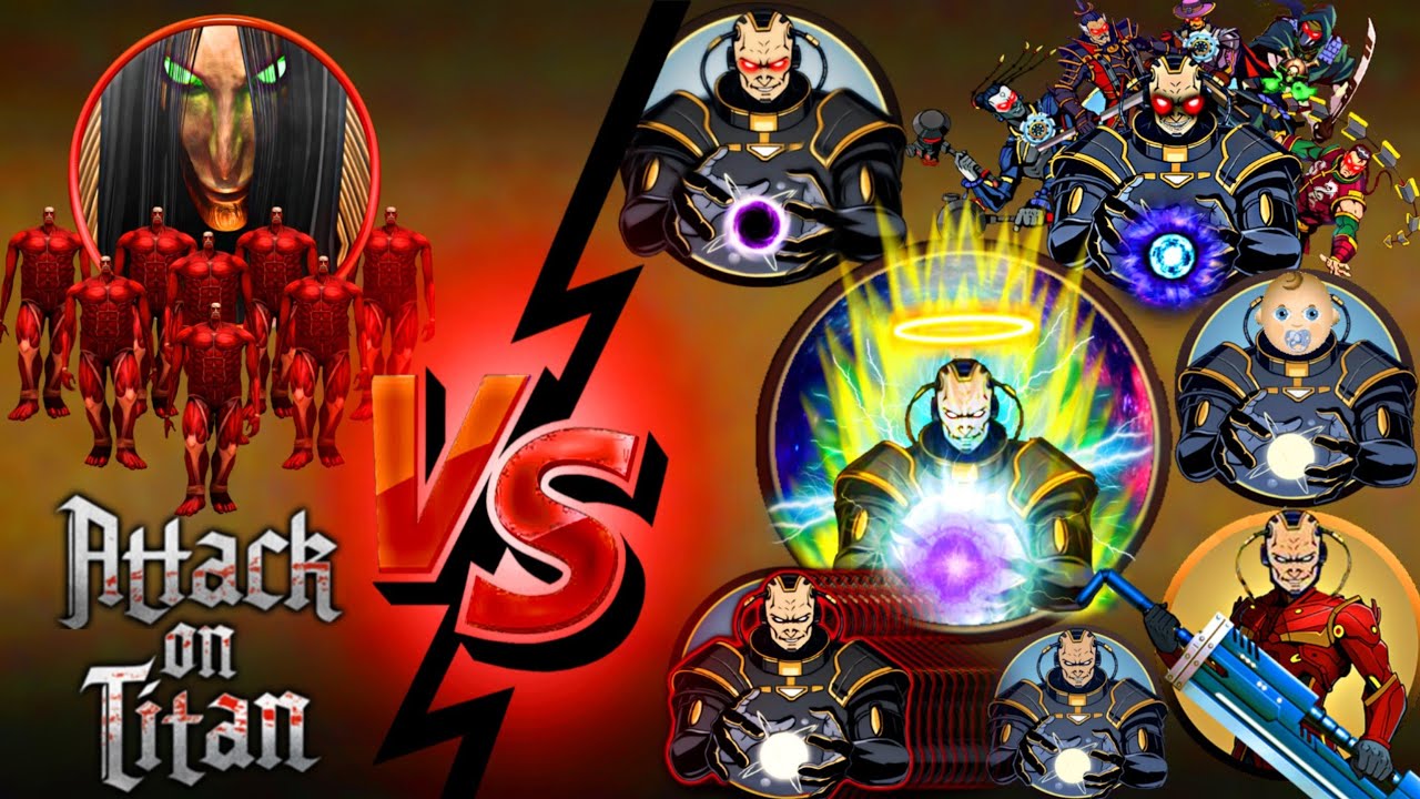 Shadow Fight 2 Eren Founding Titan Vs All Titan