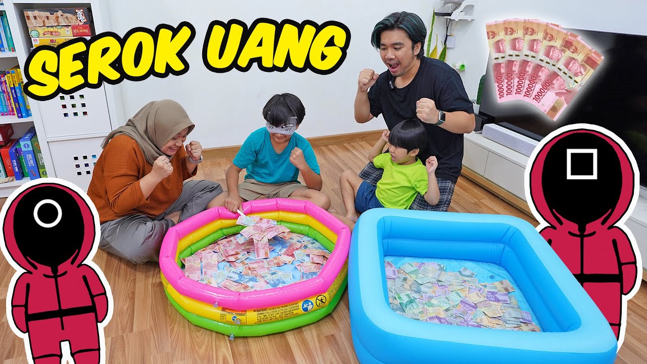Tantangan Serok Uang di Dalam Kolam | Keluarga Ziyan