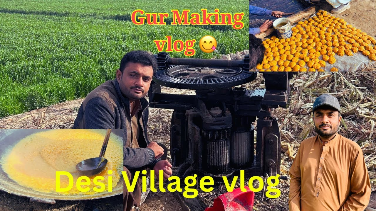 From Sugarcane to Pure Jaggery Making Process 😋| Village Life Zamidaar Vlog | Arbab Bhatti Vlogs 