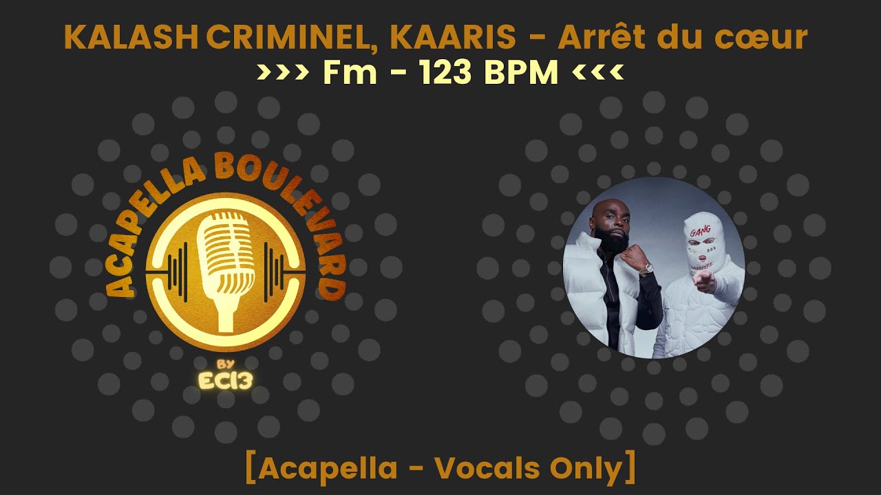 KALASH CRIMINEL, KAARIS - Arrêt du cœur || [Acapella - Vocals Only] || [123 BPM - Fm] || by EC13