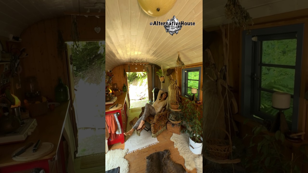 DIY Tiny Home on Wheels in The Middle of Black Forrest #tinyhouse #tinyhome #smallhome