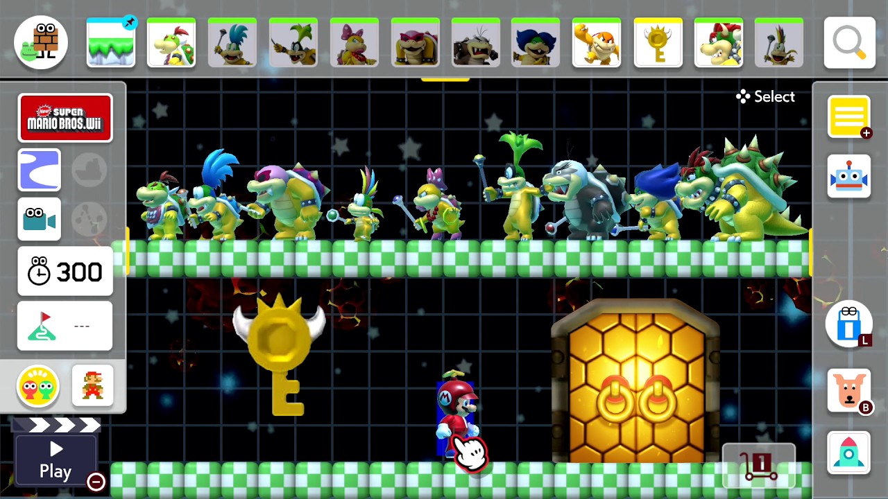 Super Mario Maker 2 - All Bosses! NSMBWii | Course Maker Experiment