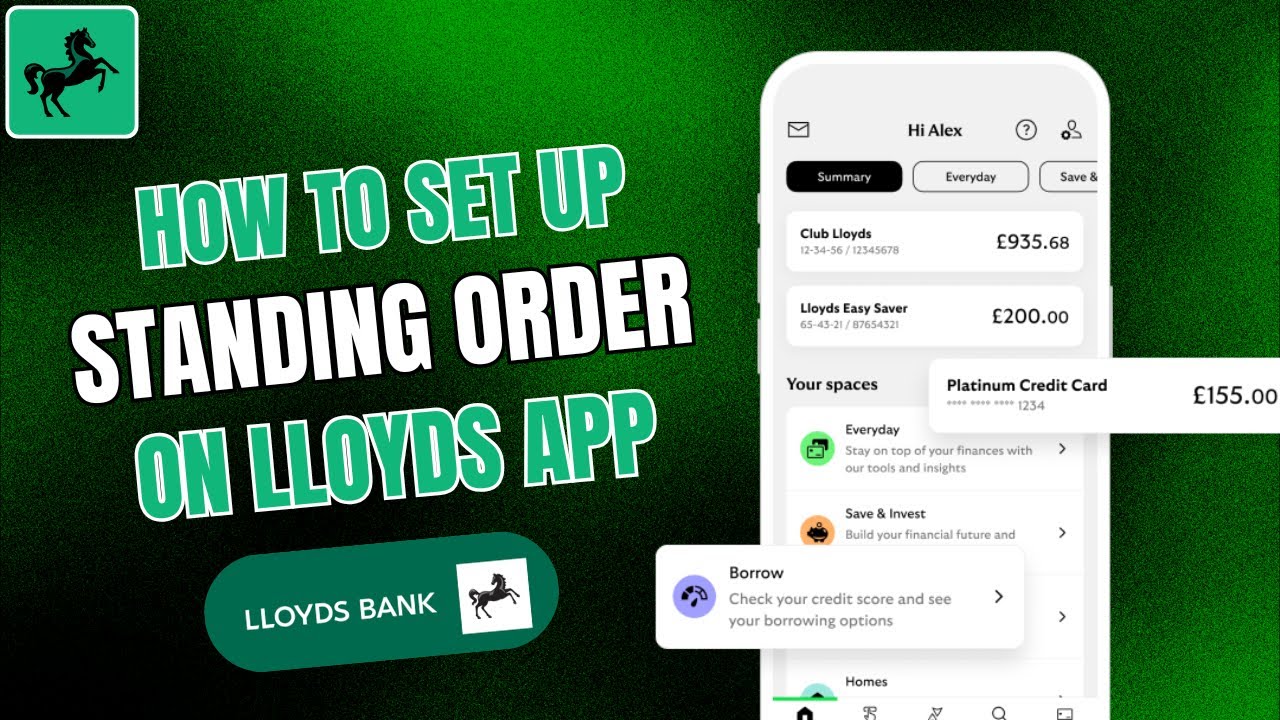 How to Set Up Standing Order Lloyds - QUICK & EASY!